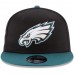 Youth Philadelphia Eagles New Era Black/Midnight Green Baycik 9FIFTY Snapback Adjustable Hat 2978388
